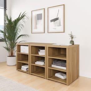 Conjunto Home Office 3 Módulos com Prateleiras CabeCasa MadeiraMadeira Rovere