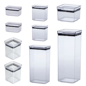 Kit de Potes Herméticos para Cozinha Lunini - 9 pçs