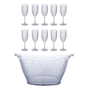 Kit Champanheira Cervejeira com 10 taças - 11 pçs
