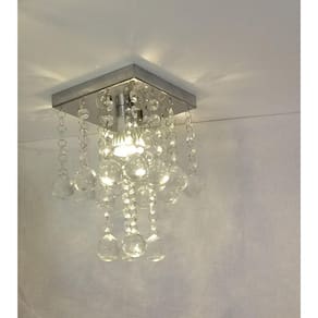 Lustre De Cristal Para Hall Social Com Lâmpada Branco Frio