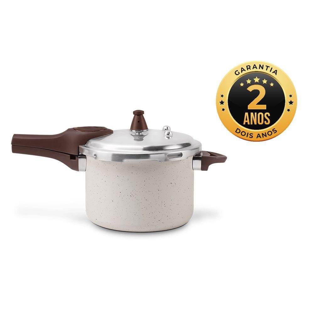 Panela Pressão Brinox Revestimento Cerâmico Indução Vanilla 4.2l Cor Vanilla