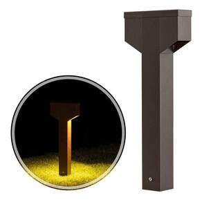 Poste Balizador Luminária Jardim 2 Focos Marrom P/ Gu10 MR11 ST2767