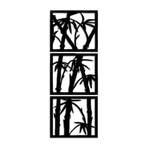 Kit De Quadros Bamboo 30cmx26cm - Cria Arte Laser Preto