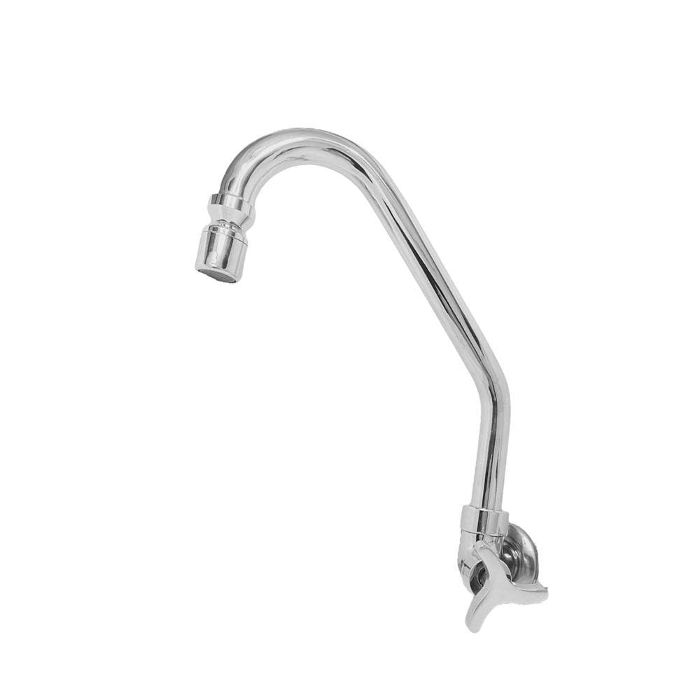 Torneira De Parede Cozinha Com Bica Móvel e arejador C36 Metal Cromado