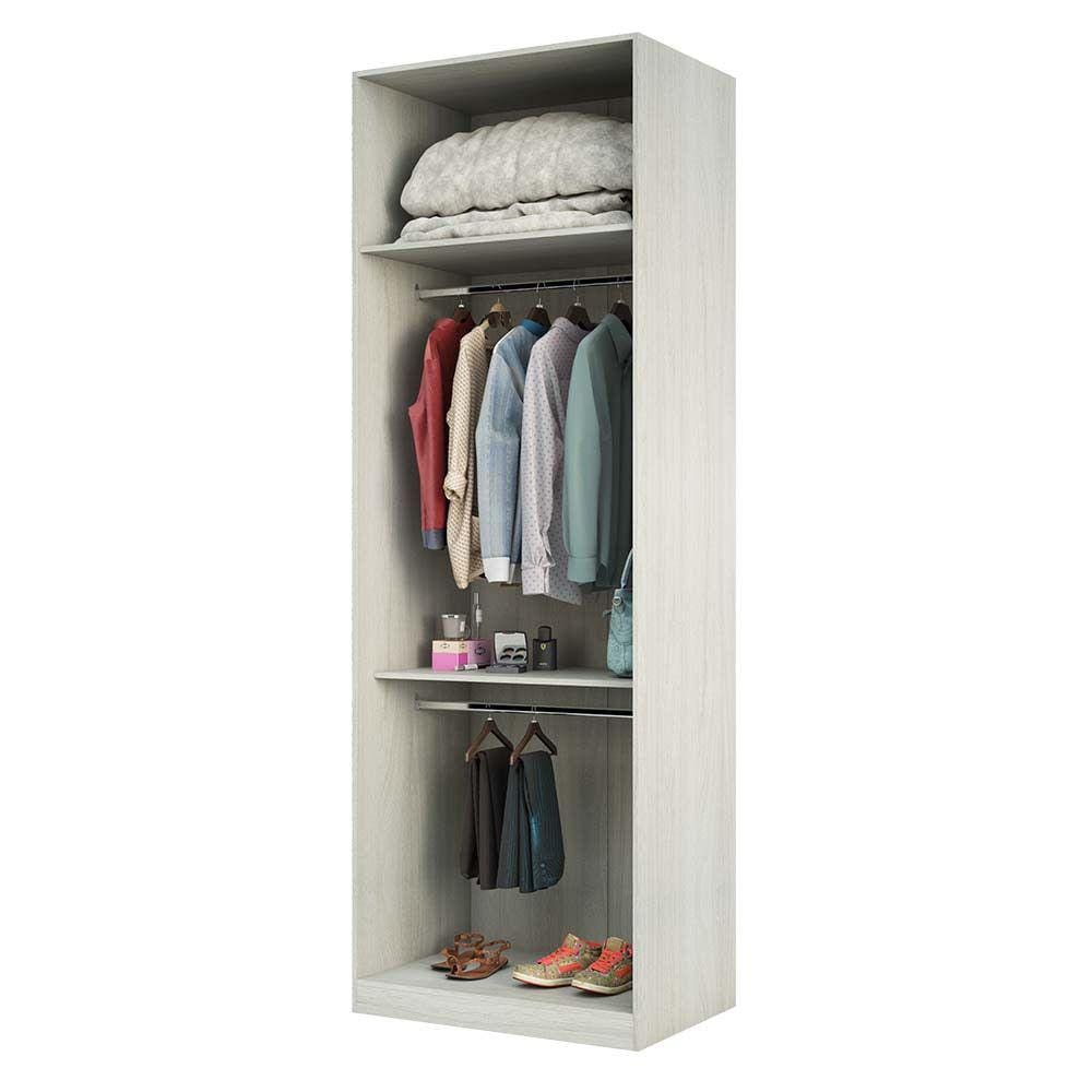 Guarda Roupa Closet Aberto 2 Cabideiros 80,4cm Prime Luciane Móveis