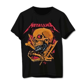 Camiseta Metallica Caveira Preta Banda De Rock Metalica