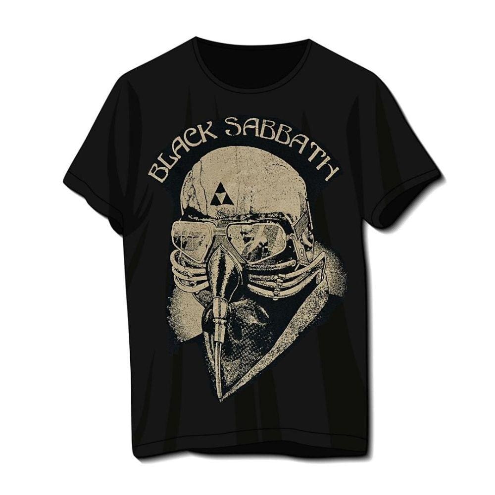 Camiseta de Rock Black Sabbath Mask Us Unissex Preta