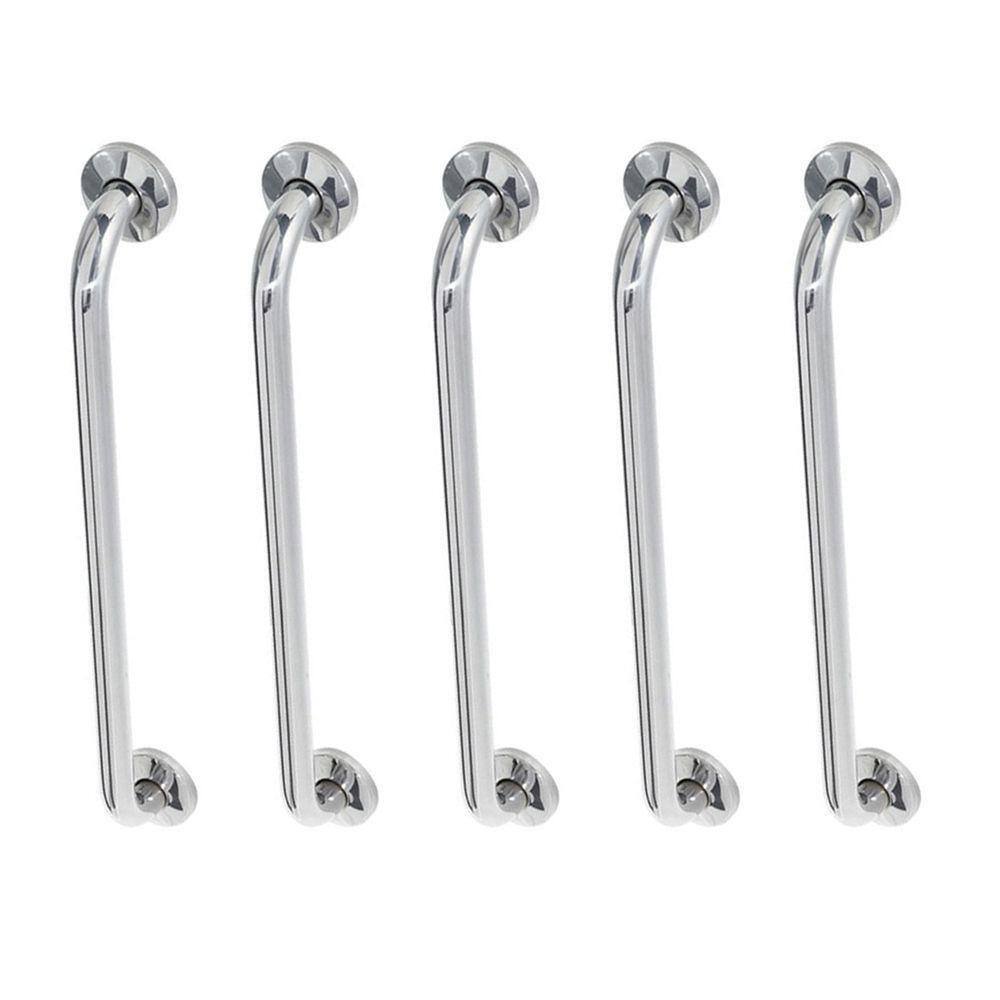 Alça De Apoio Barra 80cm Inox Kit 5 Unidades Idoso Cadeirante Banheiro Box Corrimao Apoio Segurança