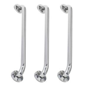 Alça De Apoio 40Cm Kit 3 Unidades Inox Barra Cadeirante Deficiente Acessibilidade Idoso Banheiro