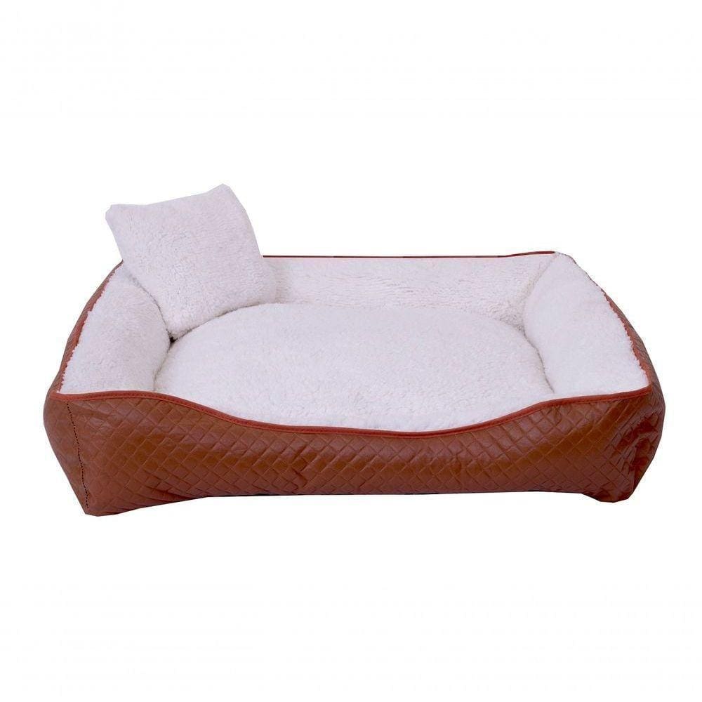 Cama Para Pet Cães E Gatos Sherpa Porte Medio Caramelo