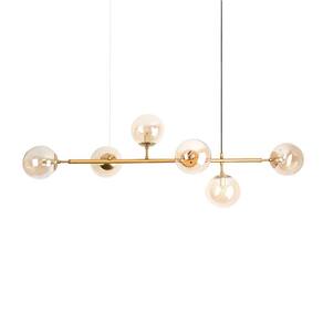 Lustre Pendente Blumenau Glam Dourado G9 Bivolt