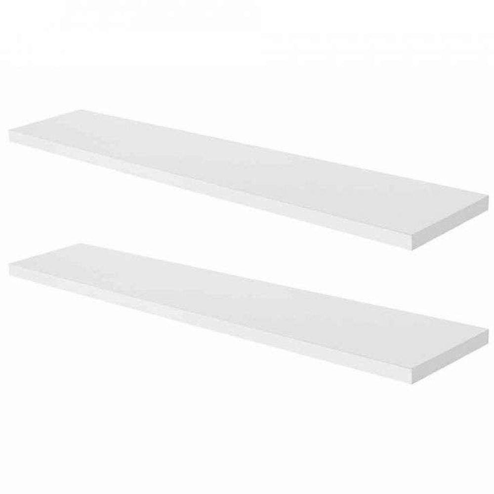 Prateleira Simples Branca 90X15Cm Com Suporte Mdf