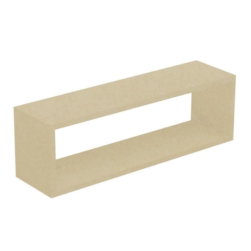 Nicho Retangular Decorativo 70X15X15 Natural Em Mdf
