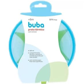 Prato Infantil Azul Térmico Com Ventosa Buba