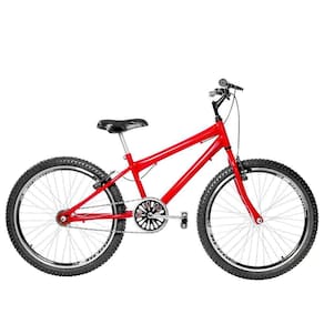 Bicicleta Infantil Masculina Aro 24 Aero Vermelha E Preta