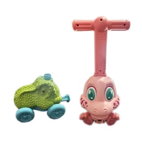 Lançador Carrinho Movido A Balão De Ar Bexiga Carrinho Dino