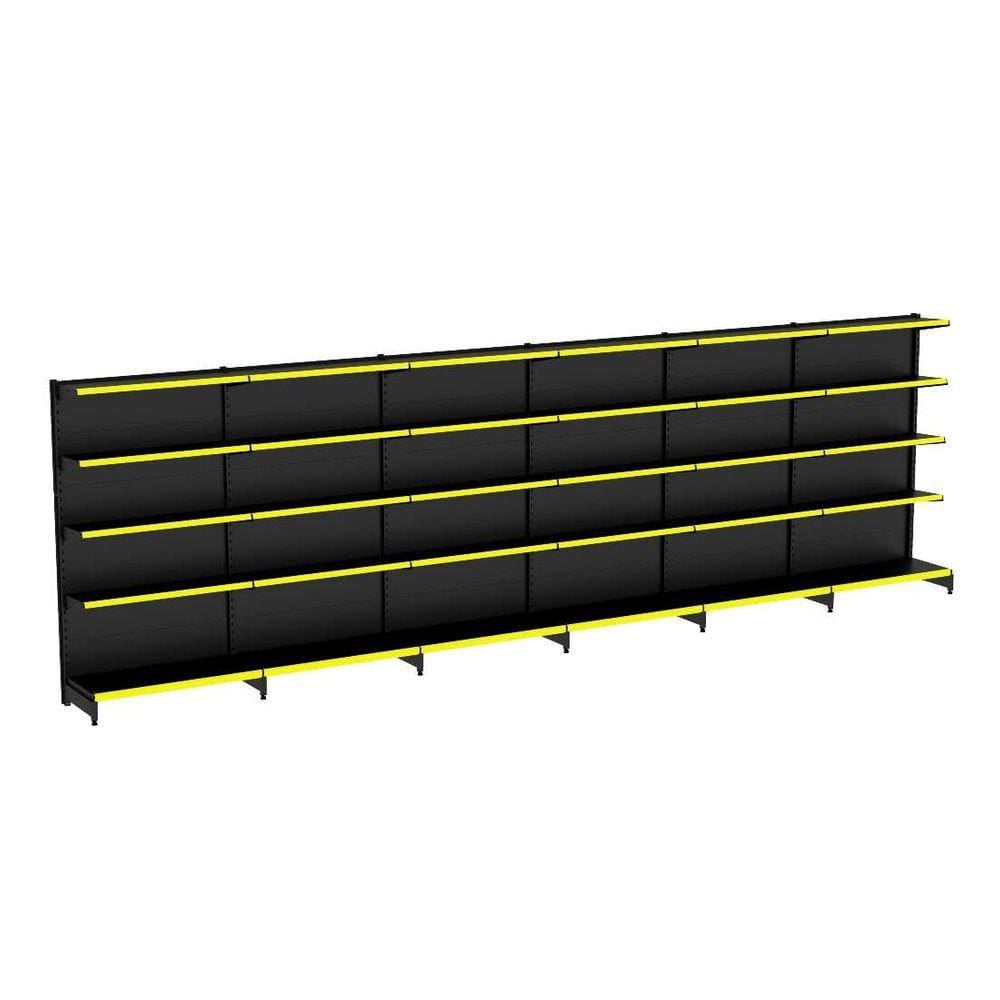 Gondola Parede 170 Amapa Flex Kit 6 Metros Preto Am - Amapá