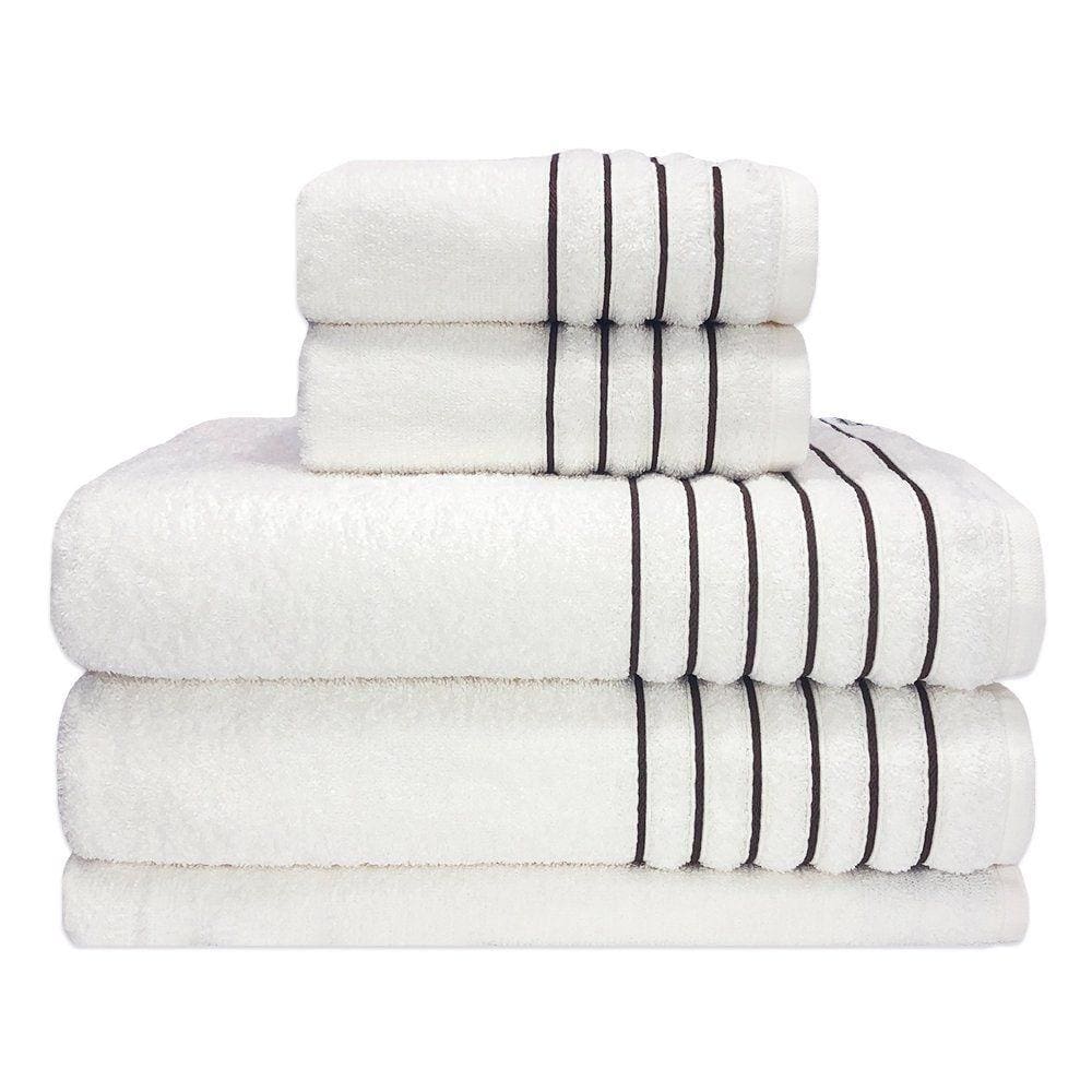 Toalha de banho kit com 5 peças fio penteado Jogo de toalha gigante e felpuda de alta absorção marca Casa da Toalha