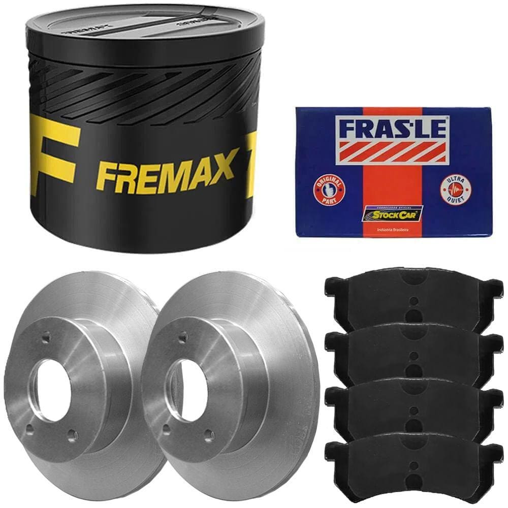 Kit Pastilha Disco Dianteiro Kwid 1.0 12V Fremax Fras-le