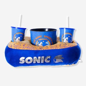 Almofada Porta Pipoca C 2 Copos Sonic Zona Criativa