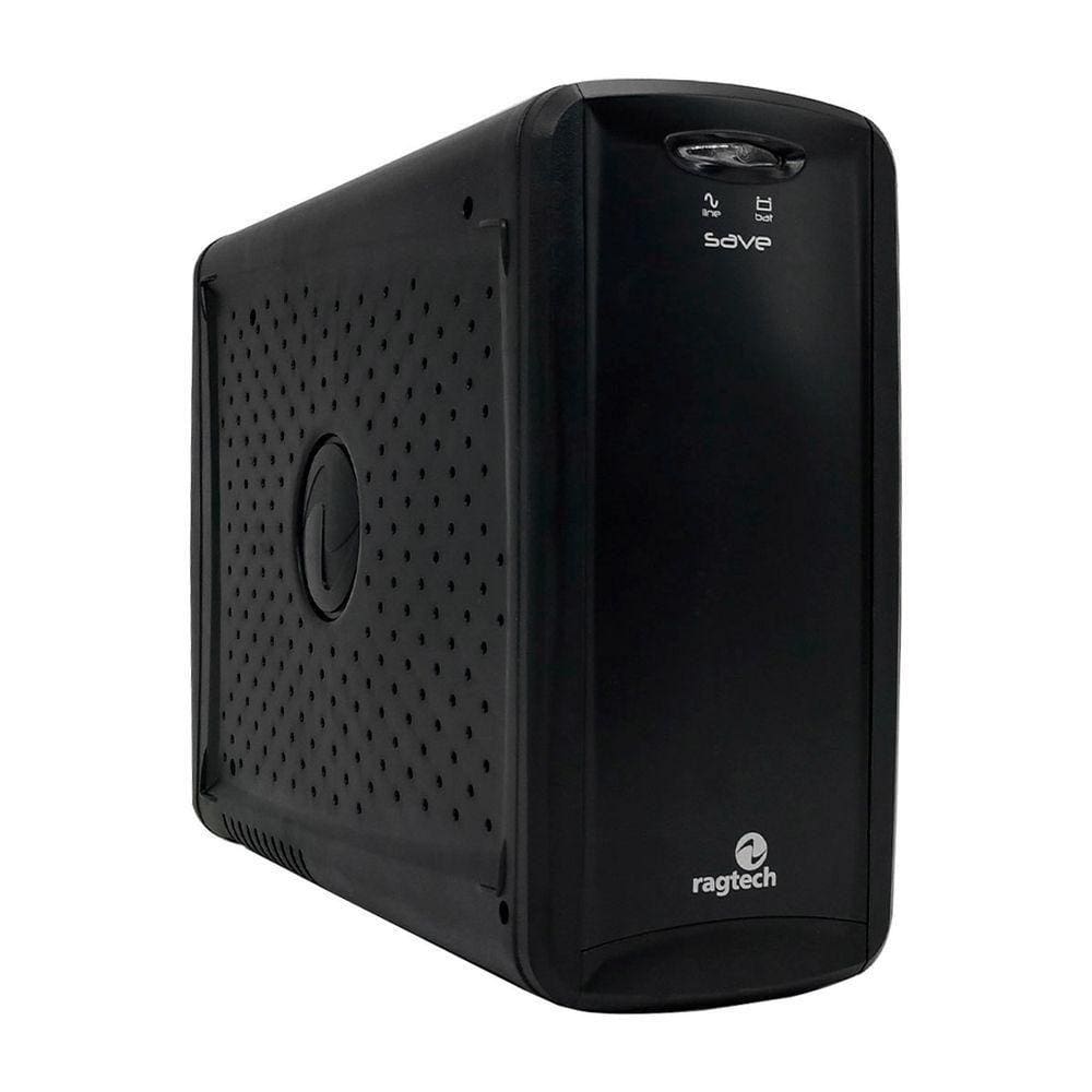 Nobreak 600va Ragtech Save Home, Std-ti, Entrada Bivolt, Saída 115v, 6 Tomadas, Preto - 20nsh4114
