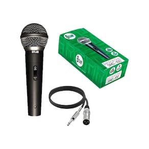 Microfone Com Fio Dinâmico On/off Cabo 3 Metros Dylan Smd100