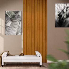 Placa Decorativa Ripada 95 cm x 250 cm 100% MDF Naturale Notório Shop JM