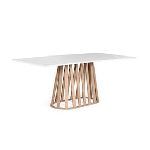 Mesa de Jantar Retangular 6 Lugares 160x90cm Gabi Branco/Jade - Straub Web