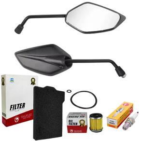Filtro Ar/oleo+vela+retrovisor Fazer 250 Lander 250 Até 11