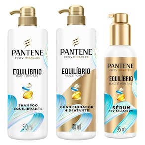 Kit Shampoo Equilíbrio 510ml + Condicionador Equilíbrio 510ml + Serum Equilíbrio 95ml