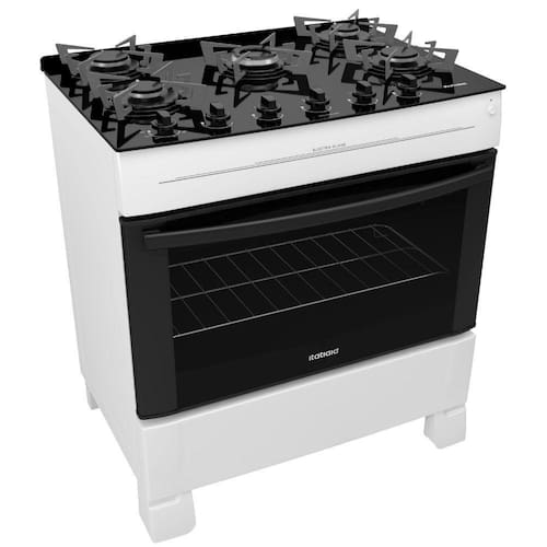 Fogão Itatiaia Electra Glass 5 Bocas Mesa Em Vidro Temperado Com Forno 88,5L Branco Bivolt Menor preço em Fogão Itatiaia Electra Glass 5 Bocas Mesa Em Vidro Temperado Com Forno 88,5L Branco Bivolt