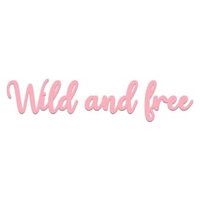 Arte Wild And Free 60cmx13,5cm - Cria Arte Laser Rosa Claro