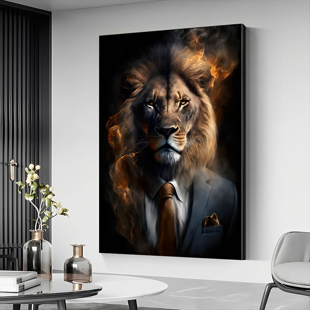 Quadro Social Lion -- BR ARTES Pequeno 60x40