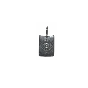 Pingente Placa Olho Grego de Prata 925
