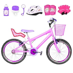 Bicicleta Infantil Aro 20 Aero Rosa e Violeta
