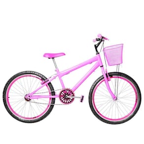 Bicicleta Infantil Feminina Aro 24 Aero Cor Rosa E Pink