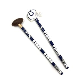 Kit 2 Lápis E Borrachas Nfl Indianapolis Colts