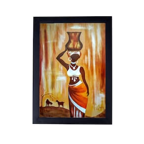 quadro poster c moldura beleza mulher negra P8377