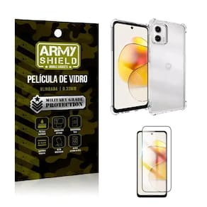 Kit Capinha Anti Shock Moto G73 + Película de vidro 3D - Armyshield