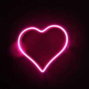 Painel Neon Led Coração 30cm x 30cm - Elood