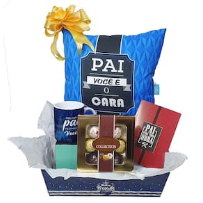 Presente Para Pai Almofada Caneca Chocolate Kit Para Papai