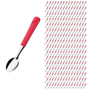 Kit 240 Colher de Chá Vermelho Luna Aço Inox Restaurante