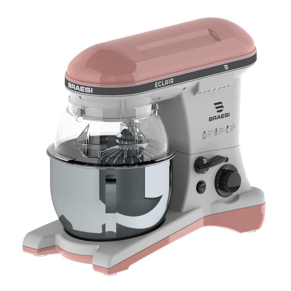 Batedeira Planetária 5 Litros Rosa Eclair BP-500 Bivolt - Braesi