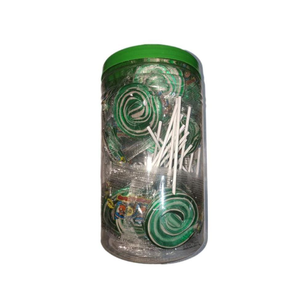 Pirulito Psicodélico Chaves Verde e Branco 30g C/30 Un
