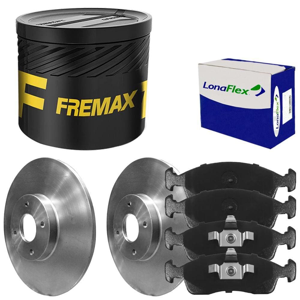 Kit Pastilha Disco Dianteiro Fiat Mobi 1.0 Fremax Lonaflex
