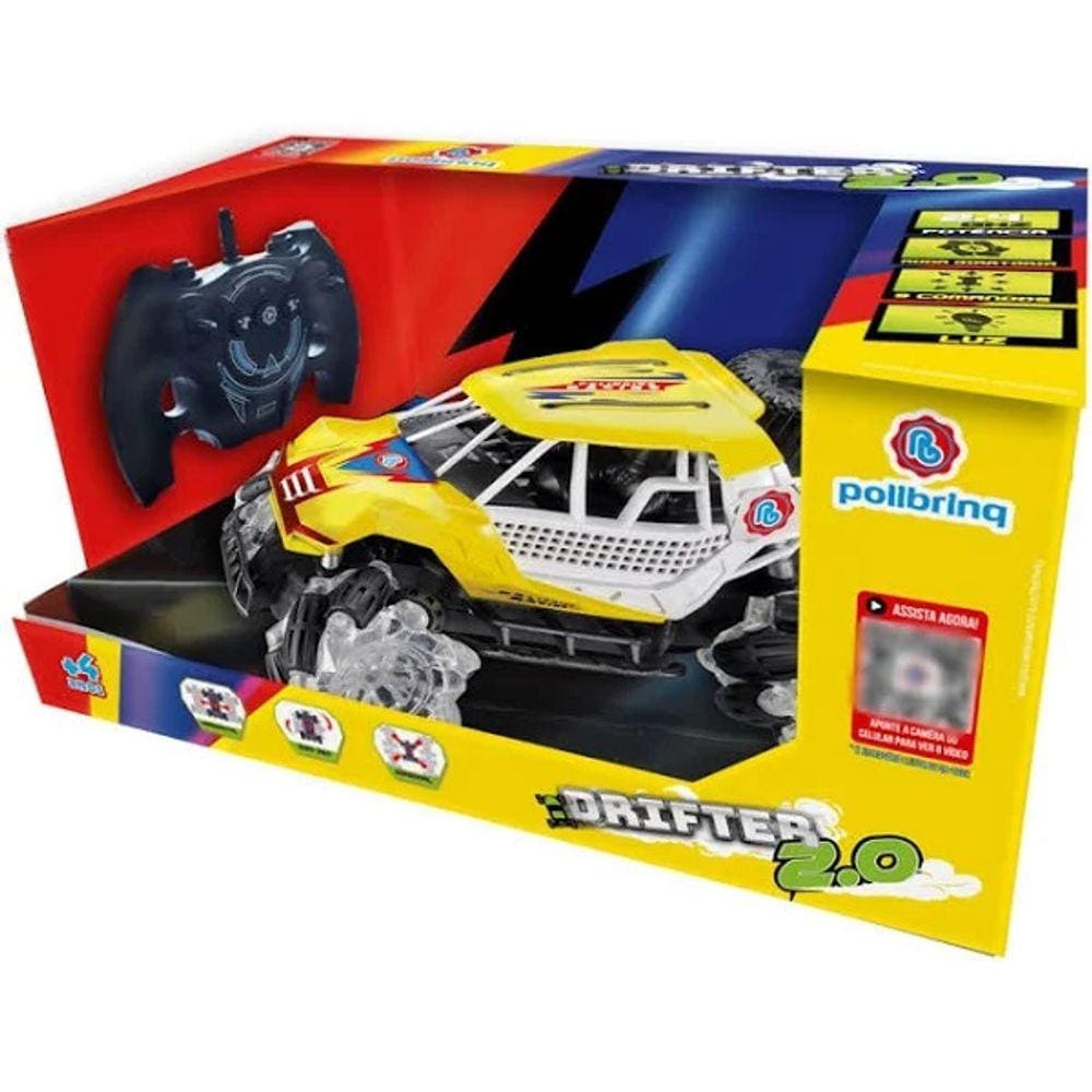 Carrinho Controle Remoto Drifter OFF Road Gira 360º 9 Funçoes