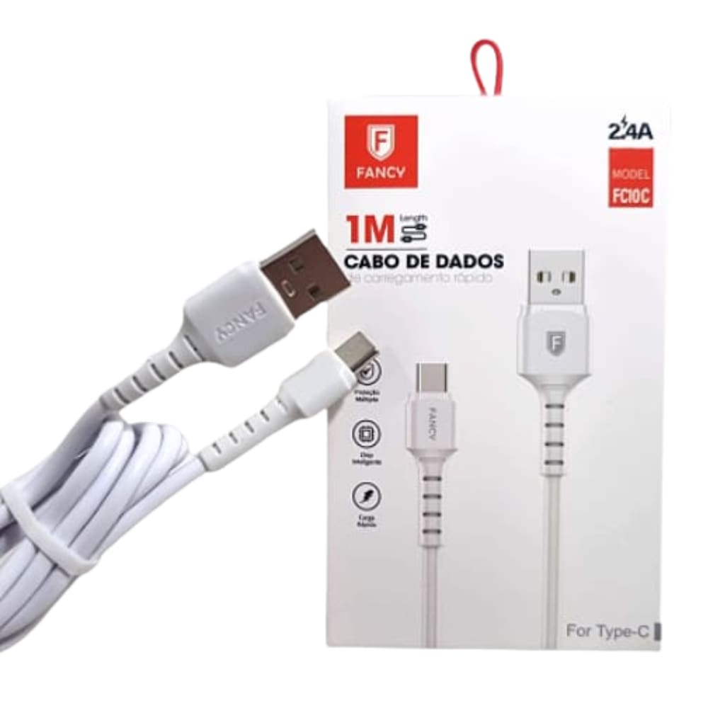 Cabo de Dados 2.4A Micro USB V8 1M FC10V Fancy