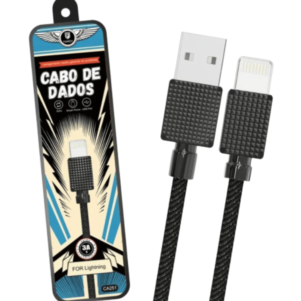 Cabo  Dados USB Lightning Turbo 3A Fancy CA251