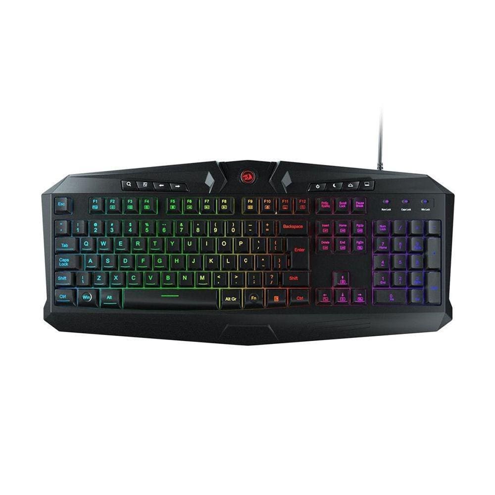 Teclado Membrana Redragon Harpe 2 RGB ABNT2 Preto K503RGB