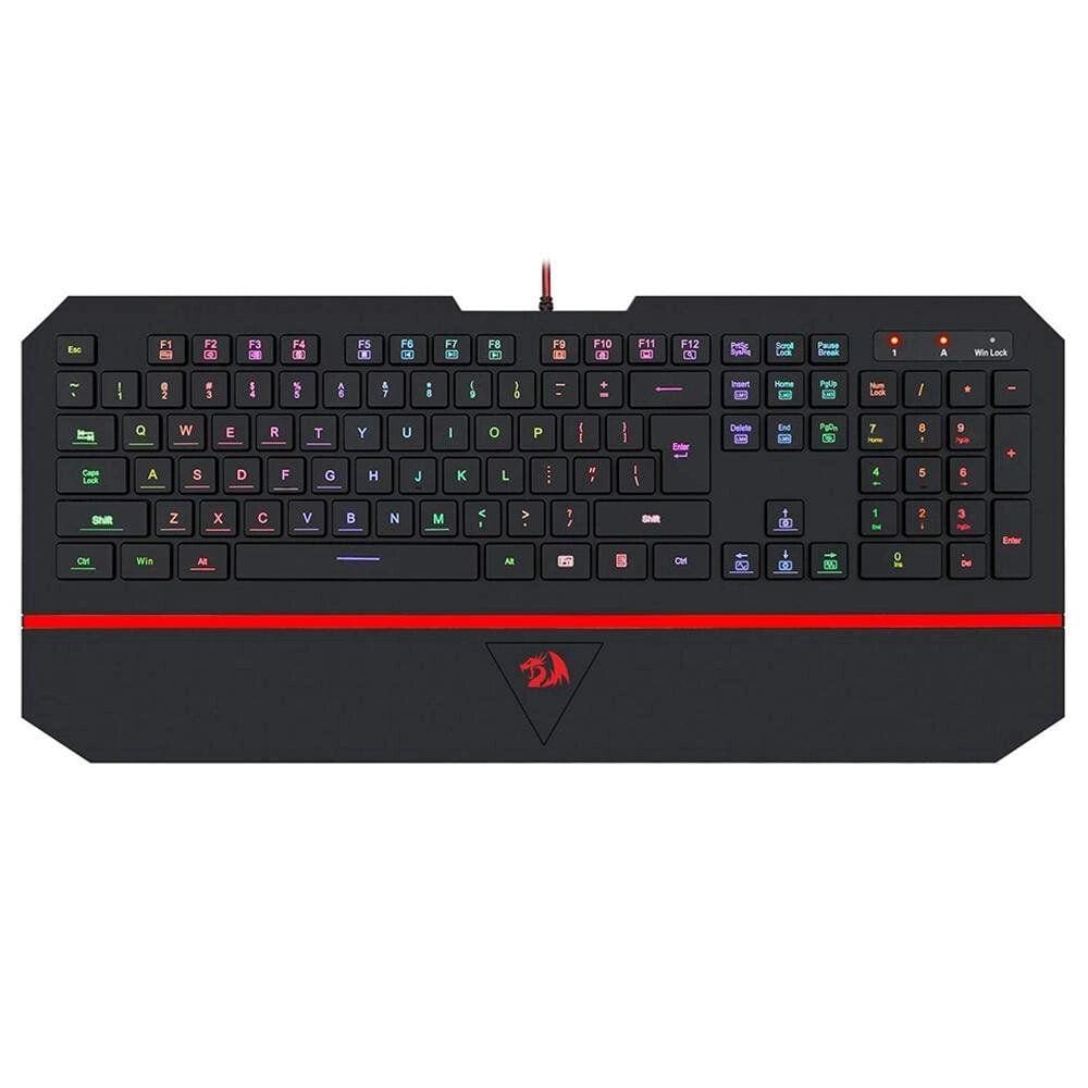 Teclado Membrana Redragon Karura 2 Apoio Pulso Preto K502RGB